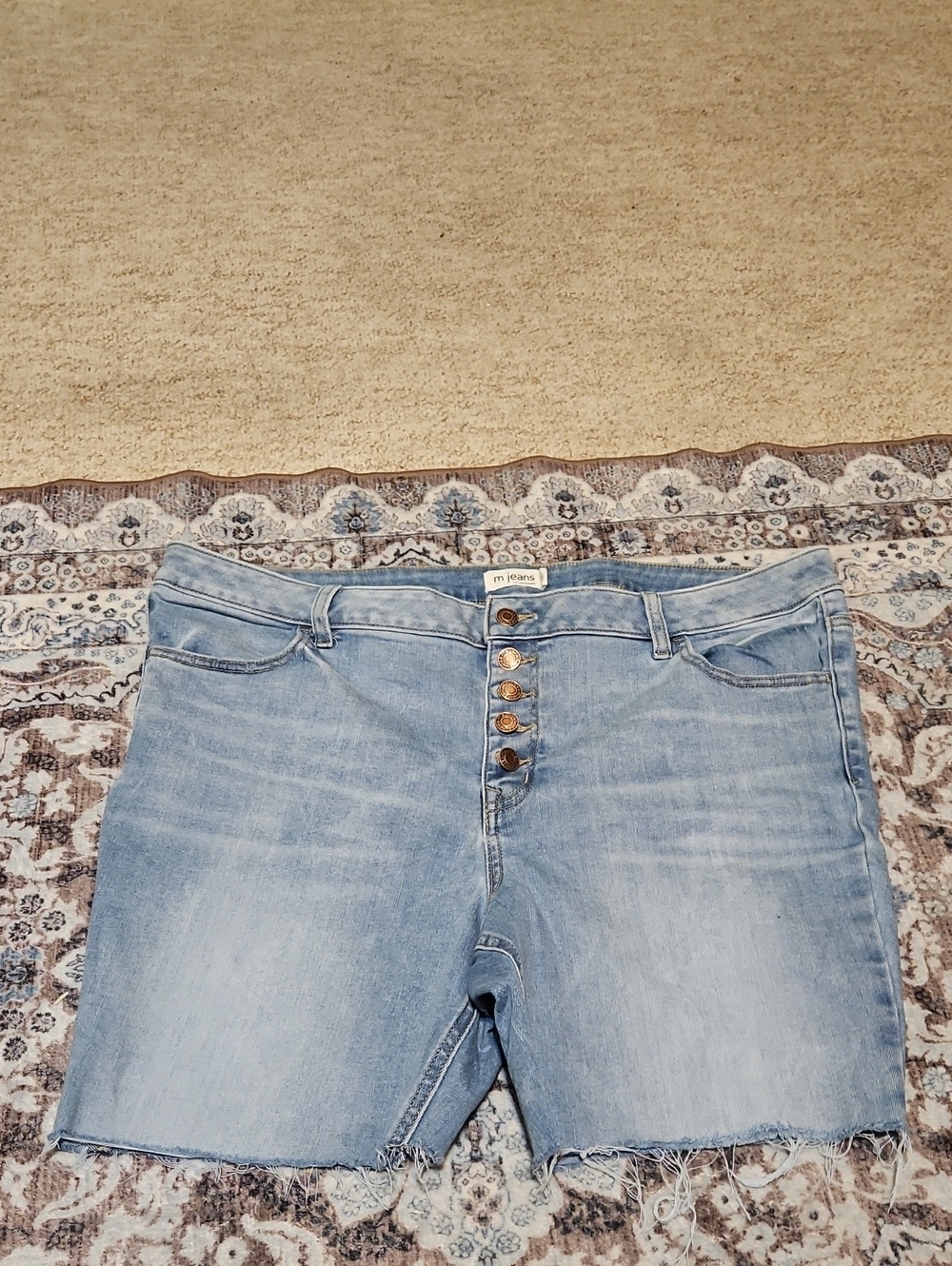 Maurices Light Wash Boyfriend Denim Shorts